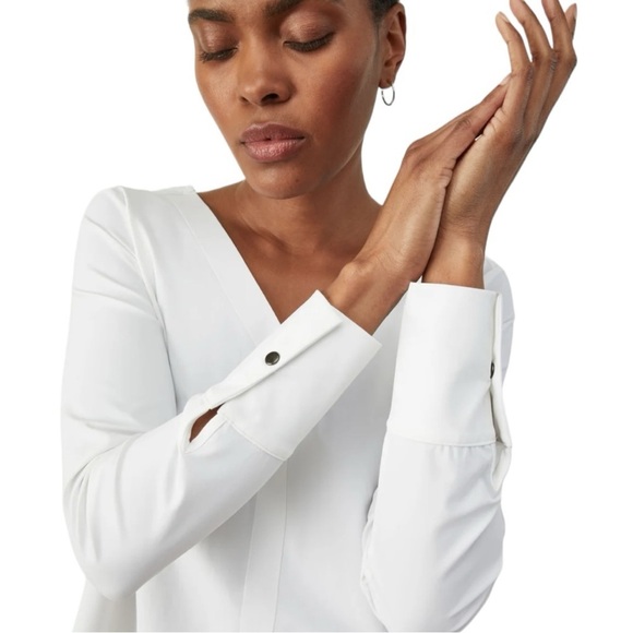 Aday Something Tailored Shirt in White Size L - Picture 2 of 12